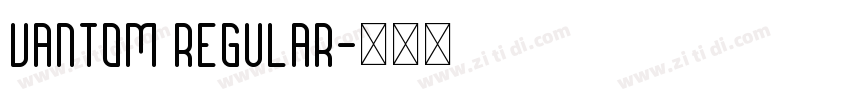 Vantom Regular字体转换